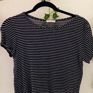 Striped cropped tee
